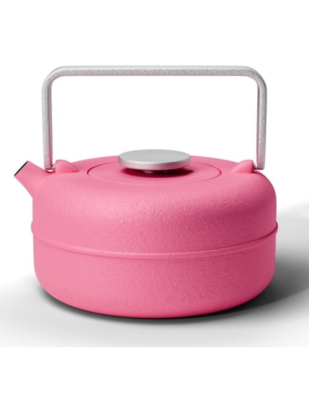Rose Red Cast Iron Kitchen Tea pot With Infuser 27oz Enameled Stovetop Kettles